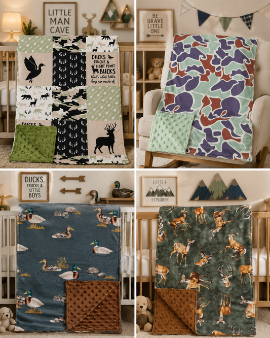 Baby Boy Hunting & Outdoors Blanket – 29” x 43”
